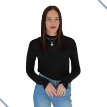 Blusa De Frio Feminina Gola Alta Cacharrel Manga Longa Tricô - Breeza Store