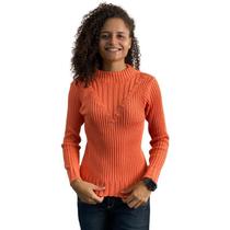 Blusa De Frio Feminina Manga Longa Tricot Listrada 460
