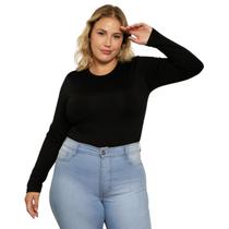 Blusa de Frio Feminina Térmica Peluciada Plus Size Inverno