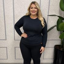 Blusa de Frio Feminina Térmica Peluciada Plus Size Inverno