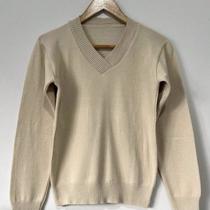 Blusa de Frio Feminino Gola V Manga Longa Elastano Plus Size