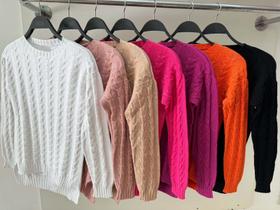 Blusa De Frio Feminino Manga Longa Tricot Modal Premium Frio