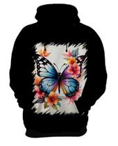 Blusa de Frio Flores e Borboletas Pintura 5