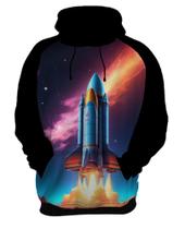 Blusa de Frio Foguete Espacial Space Rocket Espaço 4 Blusa de Frio Foguete Espacial Space Rocket Espaço 4