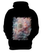 Blusa de Frio Gato Explosão de Cores Hipnotizante 2