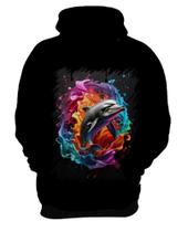 Blusa de Frio Golfinho Inteligência Arte Pintura 3