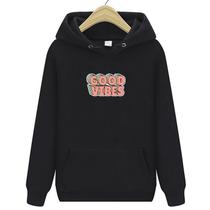 Blusa de Frio Good Vibes Casaco Moletom Algodão Flanelado Blusa de Frio Good Vibes Casaco Moletom Algodão Flanelado