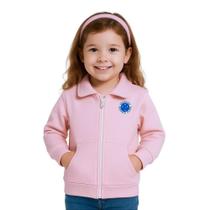 Blusa de Frio Infantil Cruzeiro Rosa Moletom Oficial