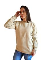 Blusa De Frio Inverno Gola Redonda Básica Feminina-