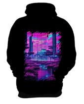 Blusa de Frio Landscape Futuro Vaporwave 3 Blusa de Frio Landscape Futuro Vaporwave 3