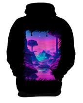 Blusa de Frio Landscape Futuro Vaporwave 6 Blusa de Frio Landscape Futuro Vaporwave 6