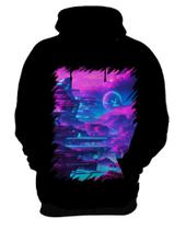 Blusa de Frio Landscape Futuro Vaporwave 9 Blusa de Frio Landscape Futuro Vaporwave 9