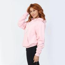 Blusa De Frio Lisa Feminino Com Capuz Moletom Canguru Barato