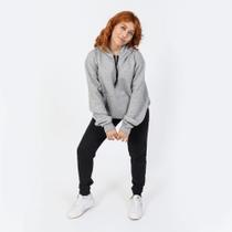 Blusa De Frio Lisa Feminino Com Capuz Moletom Canguru Barato