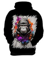 Blusa de Frio Macaco Monkey Ilustrado Vetor 1