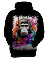 Blusa de Frio Macaco Monkey Ilustrado Vetor 3