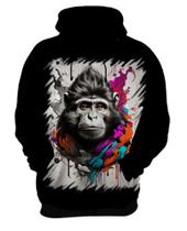 Blusa de Frio Macaco Monkey Ilustrado Vetor 6