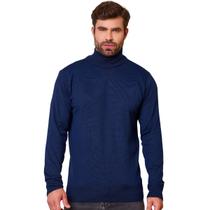 Blusa de Frio Masculino Sueter de Tricô Gola Alta Estilosa