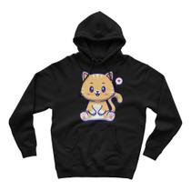Blusa De Frio Moletom Canguru Capuz Etampado Kawaii Gatinho Blusa De Frio Moletom Canguru Capuz Etampado Kawaii Gatinho