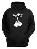 Blusa de Frio Moletom Canguru Luvas De Boxe Boxing Unissex Casaco Flanelado Com Capuz Blusa de Frio Moletom Canguru Luvas De Boxe Boxing Unissex Casaco Flanelado Com Capuz