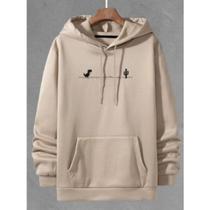 Blusa de Frio Moletom Canguru Masculino Dinossauro