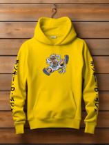 Blusa de Frio Moletom Canguru One Piece Monkey Nika Casaco Flanelado Feminino Masculino