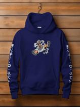 Blusa de Frio Moletom Canguru One Piece Monkey Nika Casaco Flanelado Feminino Masculino