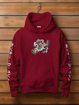 Blusa de Frio Moletom Canguru One Piece Monkey Nika Casaco Flanelado Feminino Masculino