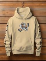 Blusa de Frio Moletom Canguru One Piece Monkey Nika Casaco Flanelado Feminino Masculino