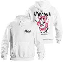 Blusa de Frio Moletom Canguru Urso Emoji Casaco Inverno