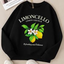 Blusa de Frio Moletom Careca Limoncello Moda Feminina Casaco Flanelado