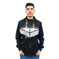 Blusa De Frio Moletom Casaco Ziper MasculinaCapuz Punho