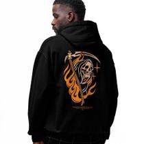 Blusa De Frio Moletom Com Capuz Abstract Like In Orange Mode