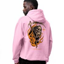 Blusa De Frio Moletom Com Capuz Abstract Like In Orange Mode