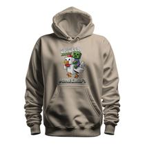Blusa De Frio Moletom De Algodão Unissex Jogo Do Minecraft Zombie E Galinha Chicken Jockey