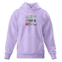 Blusa de Frio Moletom Fechado Com Capuz Bolso Canguru Controle Video Game