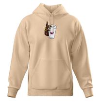 Blusa de Frio Moletom Fechado Com Capuz Bolso Canguru