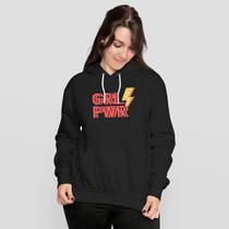 Blusa De Frio Moletom Feminino Com Capuz Girl Power Blusa De Frio Moletom Feminino Com Capuz Girl Power