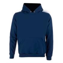 Blusa de Frio Moletom Flanelado Canguru com Capuz Unissex Liso