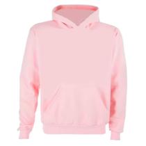 Blusa de Frio Moletom Flanelado Canguru com Capuz Unissex Liso