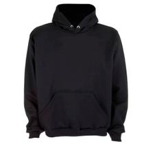 Blusa de Frio Moletom Flanelado Canguru com Capuz Unissex Liso