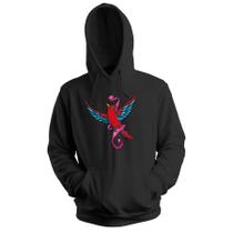 Blusa de Frio Moletom flanelado com Capuz Estampa Digital Unissex Envio Imediato Beija-Flor