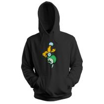 Blusa de Frio Moletom flanelado com Capuz Estampa Digital Unissex Envio Imediato Bola Espada Cravada