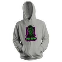 Blusa de Frio Moletom flanelado com Capuz Estampa Digital Unissex Envio Imediato Caveira de Roupa