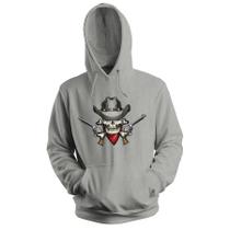 Blusa de Frio Moletom flanelado com Capuz Estampa Digital Unissex Envio Imediato CowBoy Faroeste