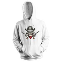 Blusa de Frio Moletom flanelado com Capuz Estampa Digital Unissex Envio Imediato CowBoy Faroeste