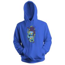 Blusa de Frio Moletom flanelado com Capuz Estampa Digital Unissex Envio Imediato Duas Caras