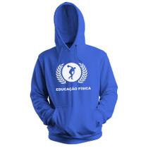 Blusa de Frio Moletom Flanelado com Capuz Estampa Digital Unissex Envio Imediato Faculdade Educação Física