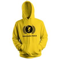 Blusa de Frio Moletom Flanelado com Capuz Estampa Digital Unissex Envio Imediato Faculdade Educação Física