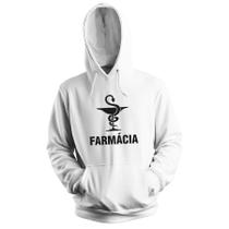 Blusa de Frio Moletom Flanelado com Capuz Estampa Digital Unissex Envio Imediato Faculdade Farmácia